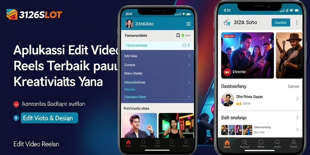 Tampilan antarmuka 3126SLOT saat mengedit video Reels.