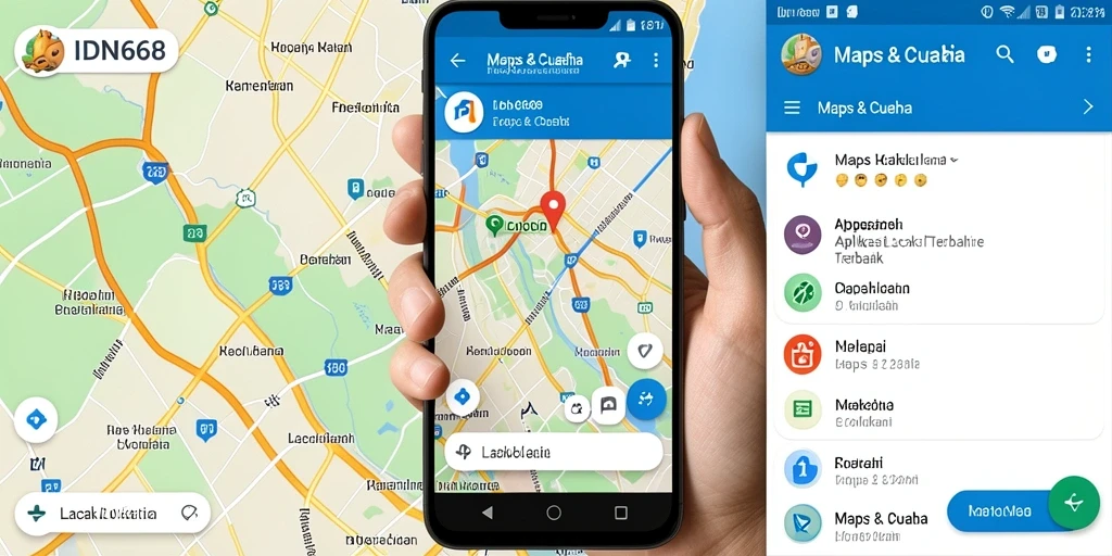 Antarmuka IDN668 menampilkan peta dan lokasi dengan jelas dan informatif.