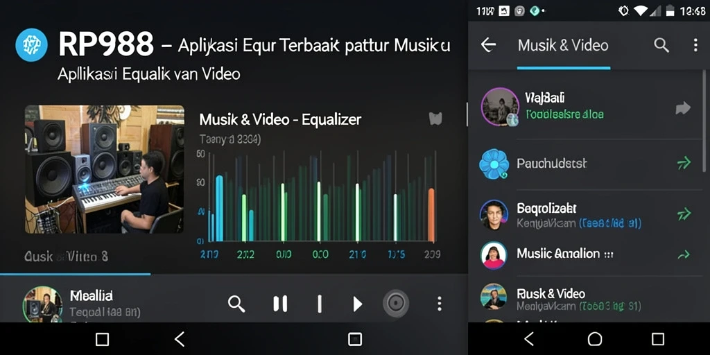 Antarmuka RP888 yang ramah pengguna dengan fungsi equalizer yang lengkap.