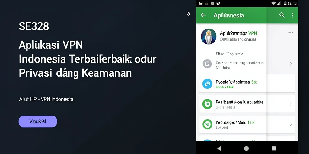 Screenshot utama SE328 yang menampilkan tampilan antarmuka aplikasi VPN Indonesia.