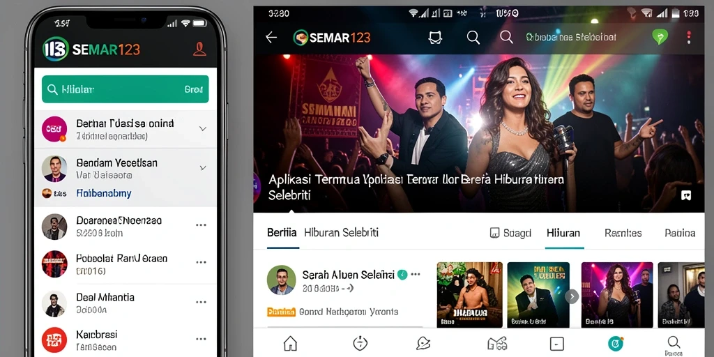 Antarmuka aplikasi SEMAR123 yang menarik dan informatif.
