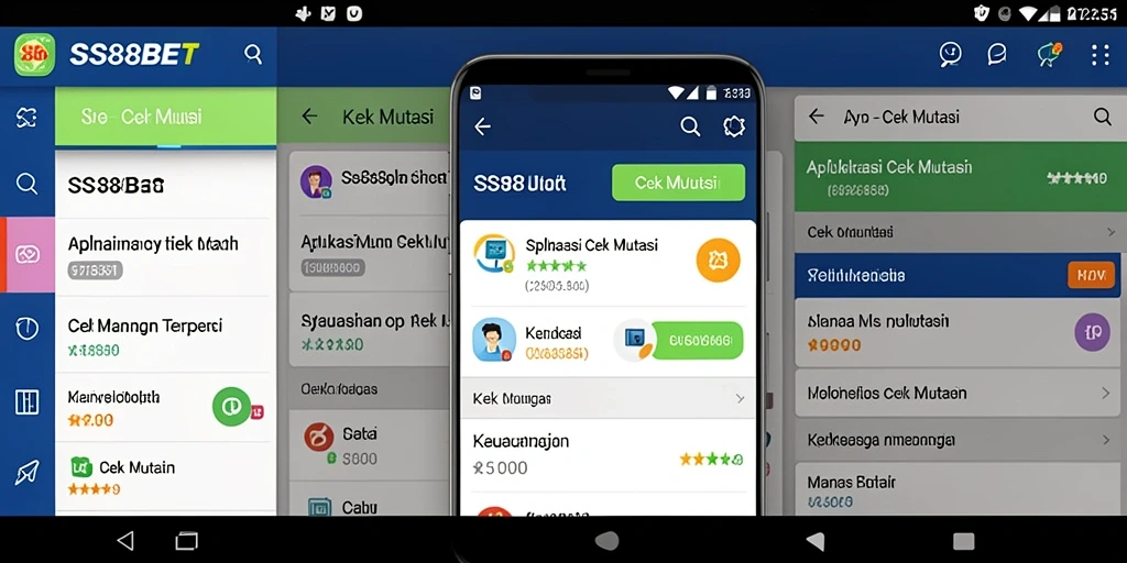 Tampilan antarmuka aplikasi SS88BET yang modern dan informatif.