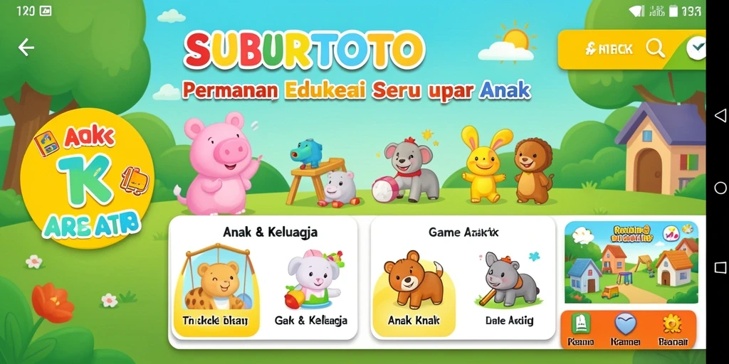 Antarmuka colorful dan ramah anak dari SUBURTOTO.